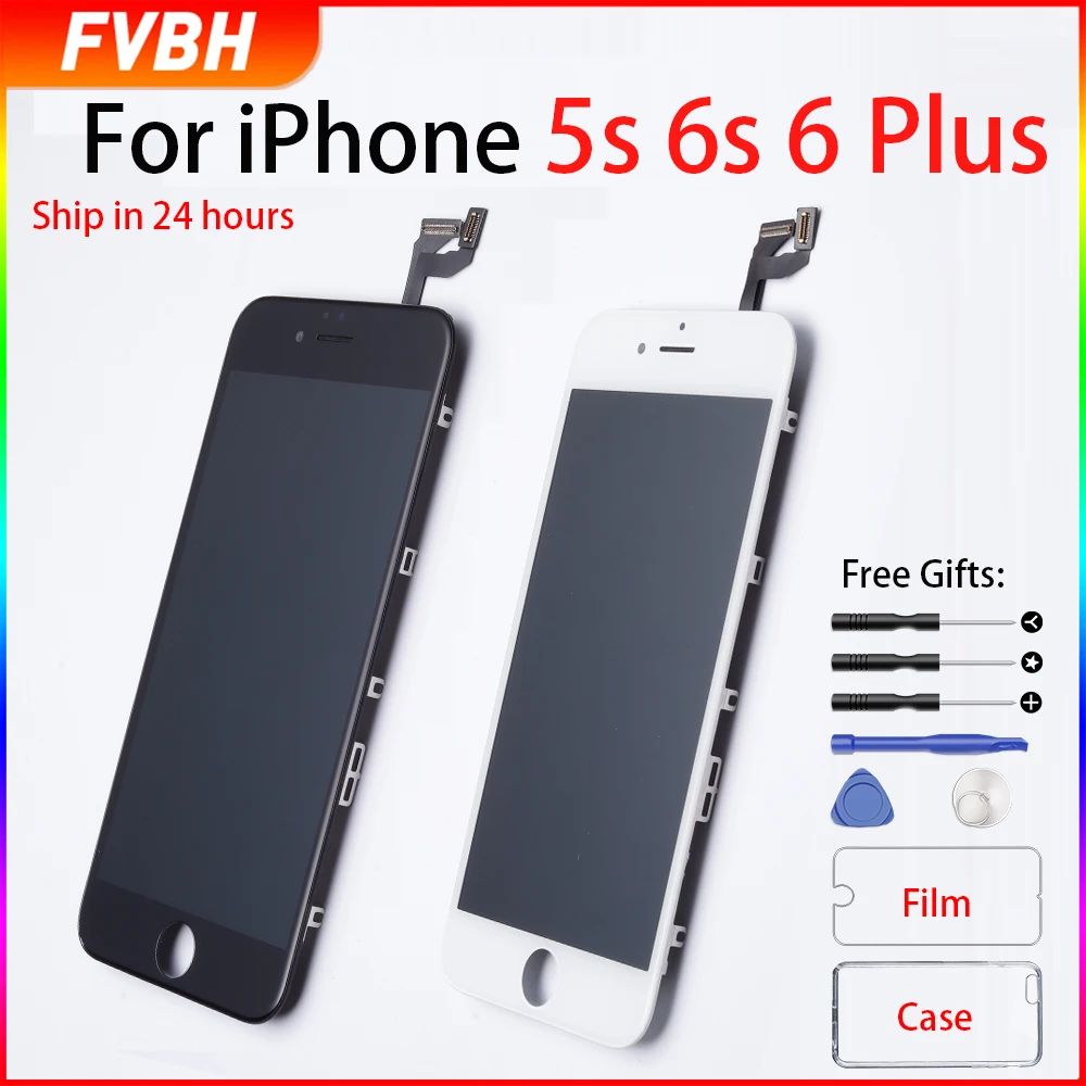 Класс AAA + Pantalla LCD для iPhone 5s 6s дигитайзер сборка экрана Замена без битых пикселей