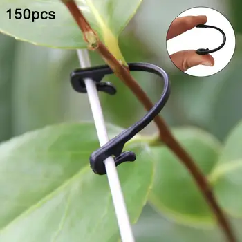 

150Pcs Grape Stem Vine Strapping Clips Garden Plant Bundled Buckle Ring Fastener Plant Vegetable Grafting Clips Garden Supplies