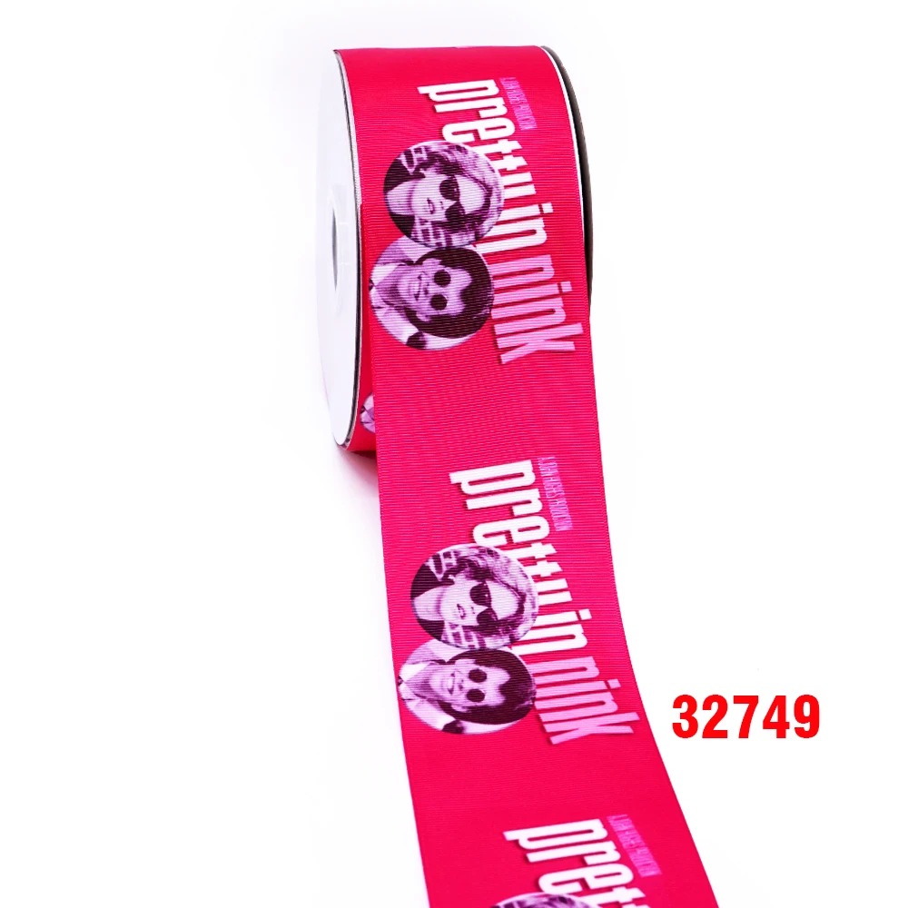 Free shipping 50 yard per size cartoon ribbon printed grosgrain ribbon 32693 - Цвет: 32749