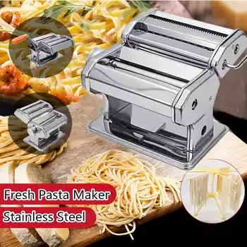 

Hand Crank Stainless Steel Fresh Pasta Maker Roller Machine For Spaghetti Noodle Dumpling Maker