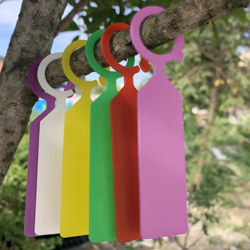 100 Pieces Of Ring Plastic Hanging Tags Garden Plant Pot Tag Reusable Waterproof Thick Hook Tree Decoration Tool | Дом и сад