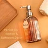 Glass Soap Dispenser with Rust Proof Stainless Steel Pump 400ml Refillable Hand Liquid Soap Dispenser for Bathroom Kitchen ► Photo 3/6