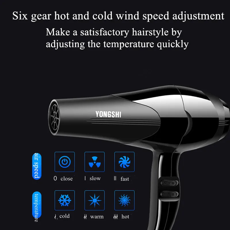 

Professional 1200W Strong Power Hair Dryer for Hairdressing Barber Salon Tools Blow Dryer Low Hairdryer Hair Dryer Fan