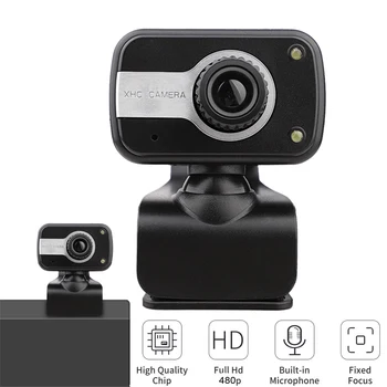 

USB 2.0 HD 480P Webcam CMOS Sensor Digital Video Camera web cam for PC Laptop Notebook Computer Clip-on Camera
