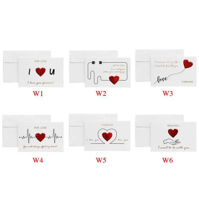  Valentines Day Greeting Card Blank Notes Card With Envelopes Wedding Invitation Cards Invitations - 4000390077318