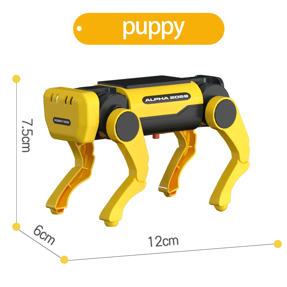 

New DIY Quadruped Bionic Smart Robot Dog Toys Stem Solar Electric Mechanical Dog Educational Assembly Science Tech Puzzle Toy