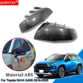 

Car Styling ABS Car External Rearview Mirror Cover Sequins Auto Stickers Decoration Accessories For Toyota RAV4 XA50 2019 2020