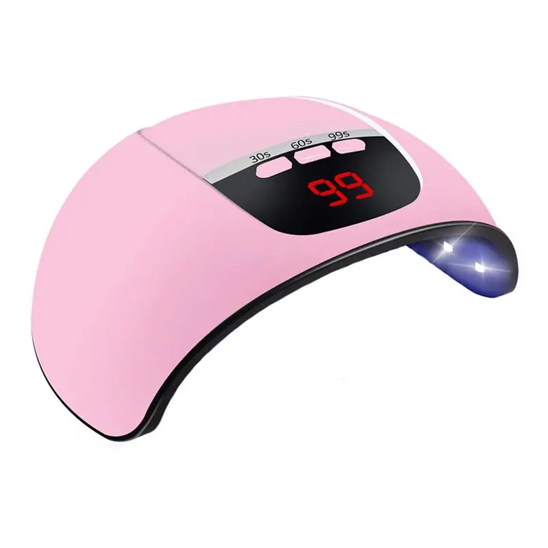Pink USB 45W UV LED Nail Dryer Curing Lamp Manicure Nail Tool Nail Art Lamp Curing Nail Light - Color: Pink