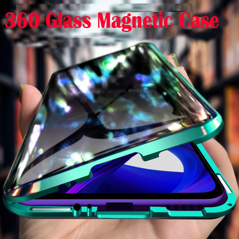 

Double Side 360 Degree Magnetic Adsorption Glass Case For Huawei NOVA 3 3i 3E 4 4E 5 5i Pro Phone Case Cover