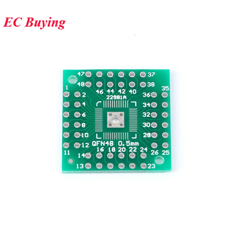 10 шт. HTQFP QFN48 к DIP48 QFN44 QFP48 QFP44 PQFP LQFP к DIP 0,5 мм PCB smd-адаптер пластина шаг печатная плата, приборная доска