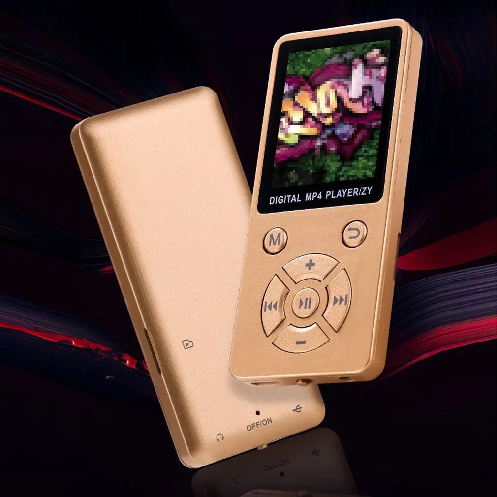 T1 Wireless Lightweight MP3 MP4 Music Player With Screen Ultra-thin Portable Mini Player Adjustable Mode Button Type