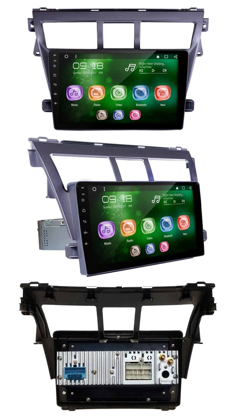 Best Allways 9" IPS Screen Android 9.0 Octa-core Ram 2GB Rom 32GB Car Multimedia for Honda Vios 2008-2012 with 2.5D Full touch screen 0
