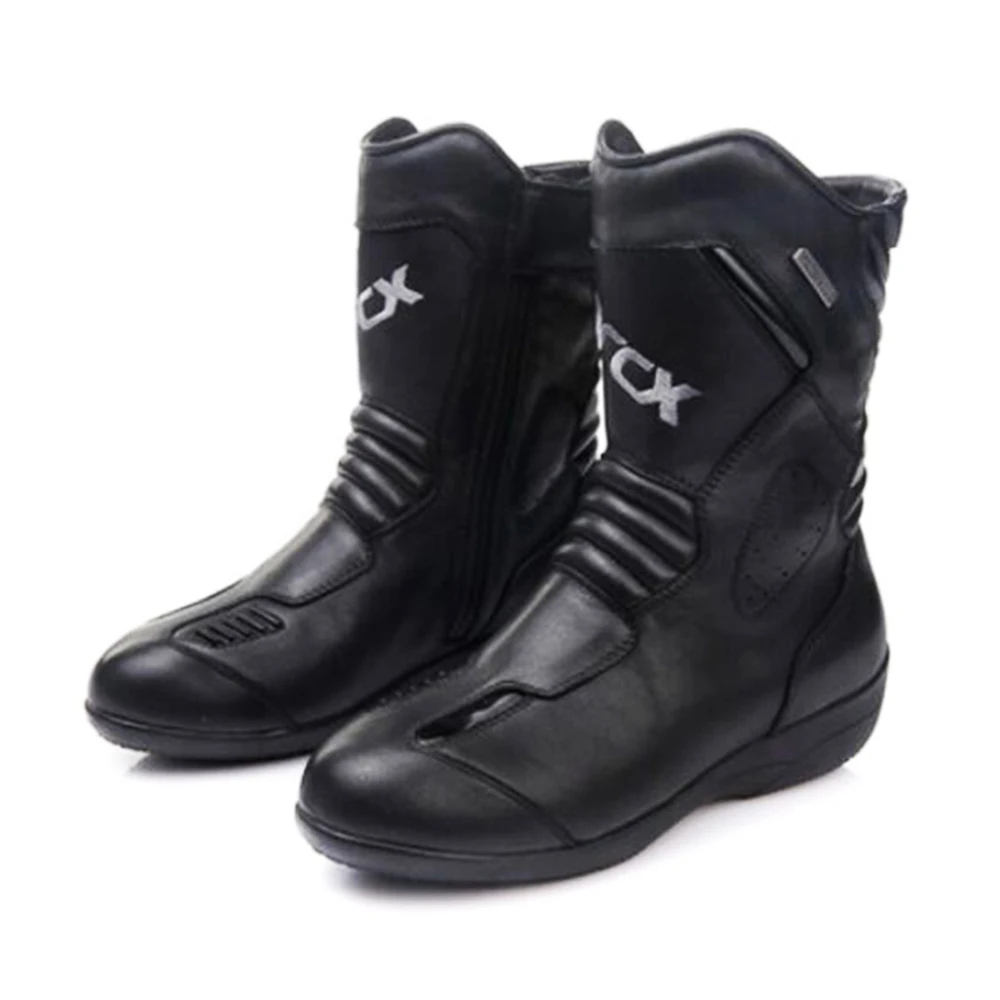 

NEW ARCX Women lady Motorcycle Boots Genuine Cow Leather Waterproof Moto Racing Boots femal Motorcross Black Motorbike Boots