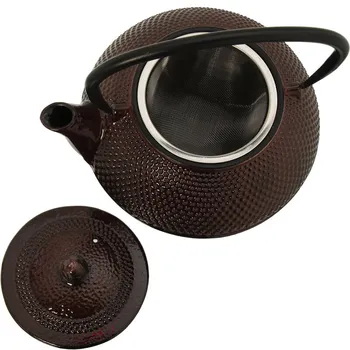 

Decorated-2667 Iron Teapot 0.8L Brown Luster C/filter Stainless Steel _ 17,5x15x10,5/15,5cm
