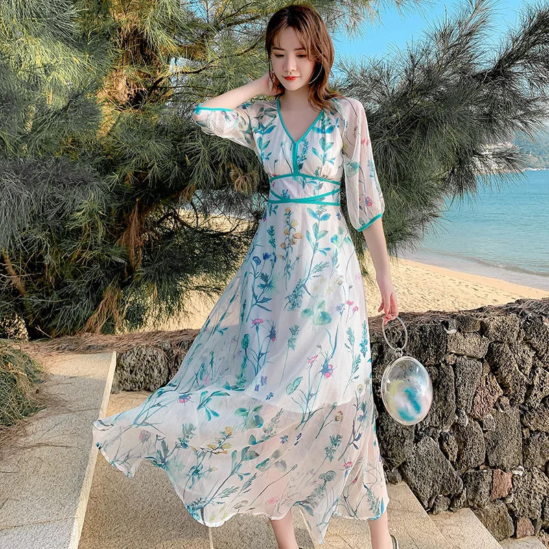 

Photo Shoot Bali Beach Skirt 2020 New Style Immortal Seaside Holiday Photo Shoot Clothes Women's Thailand Dress
