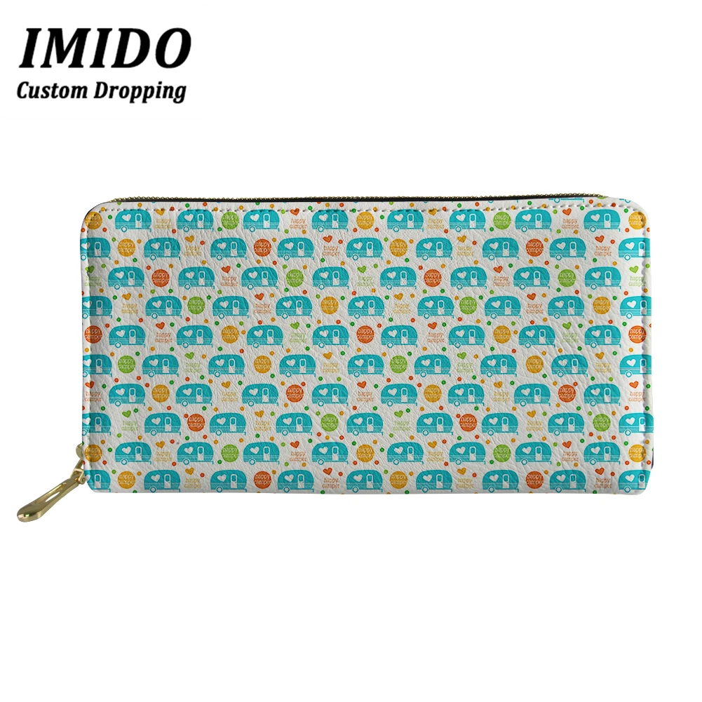 IMIDO, модные женские кошельки, рождественские, с рисунком Camper, многофункциональные, на молнии, кошельки, женские кошельки, сумка для мобильного телефона, кошелек, сумка для наличных - Цвет: wll5252