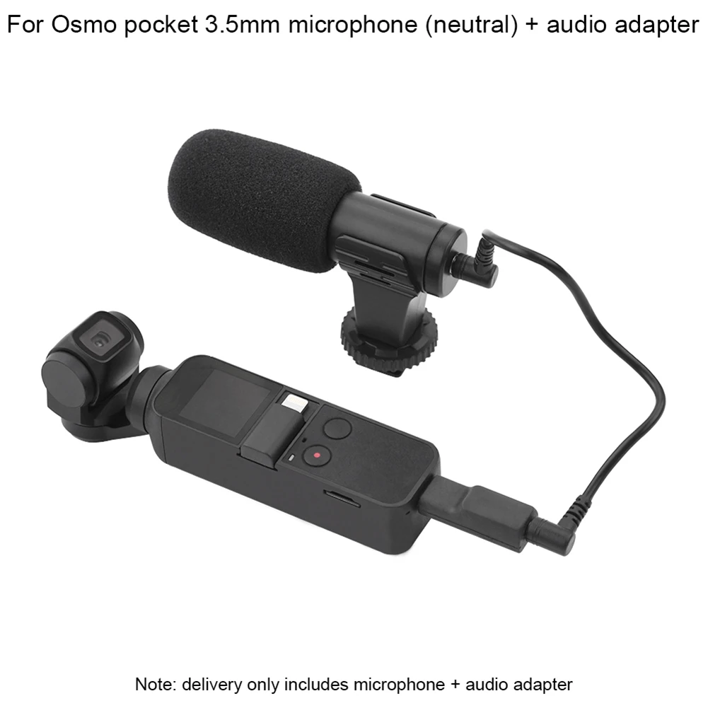 3,5 мм фотография Запись видео микрофон с аудио адаптером для DJI Osmo Карманный встроенный звукосниматель Plug& Play фотография микрофон