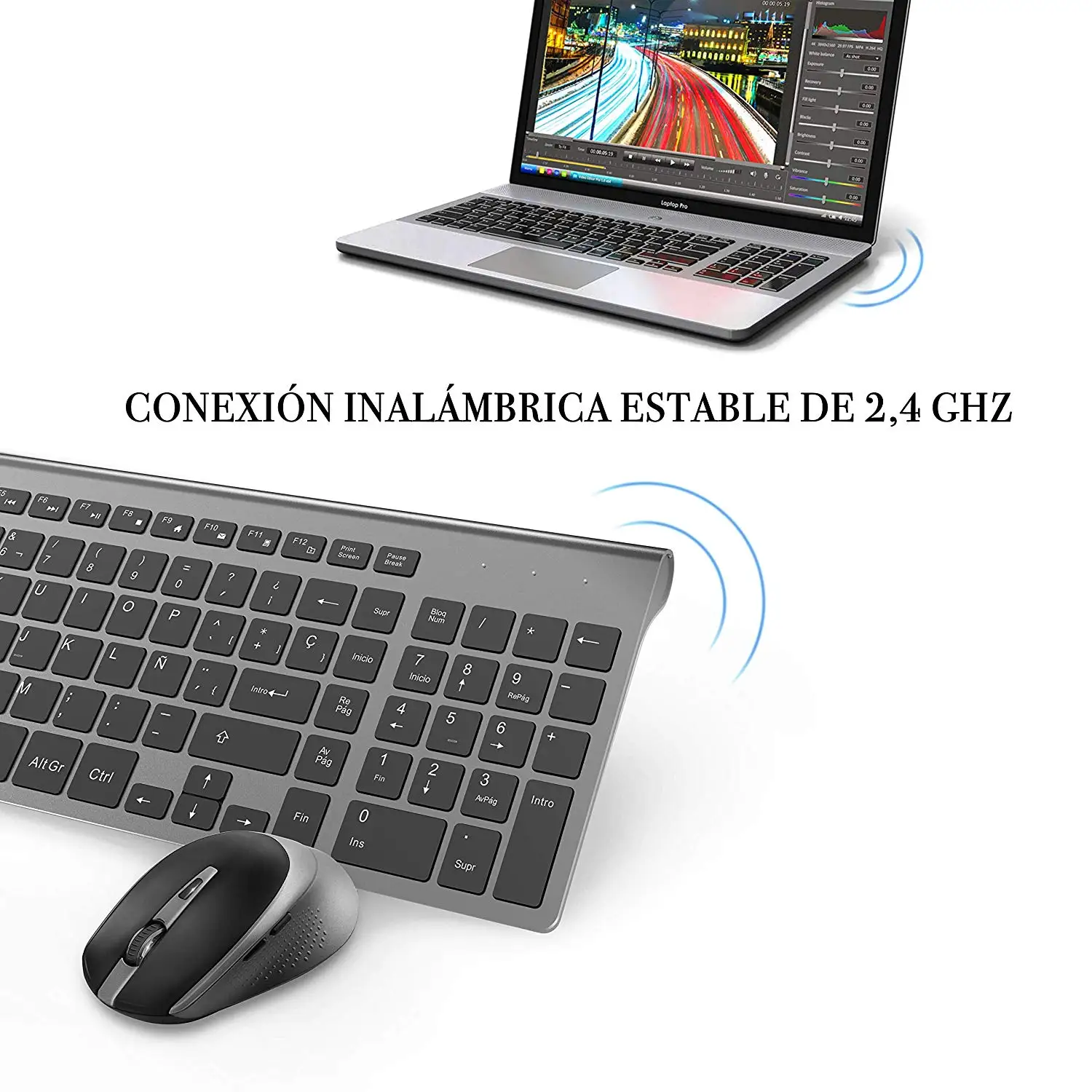Combinação de teclado e mouse sem fio