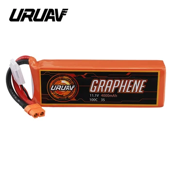 

URUAV GRAPHENE 11.1V 4000mAh 95C 3S XT60 Plug Lipo Battery for RC FPV Racing Drone RC Quadcopter RC Parts DIY Accessories