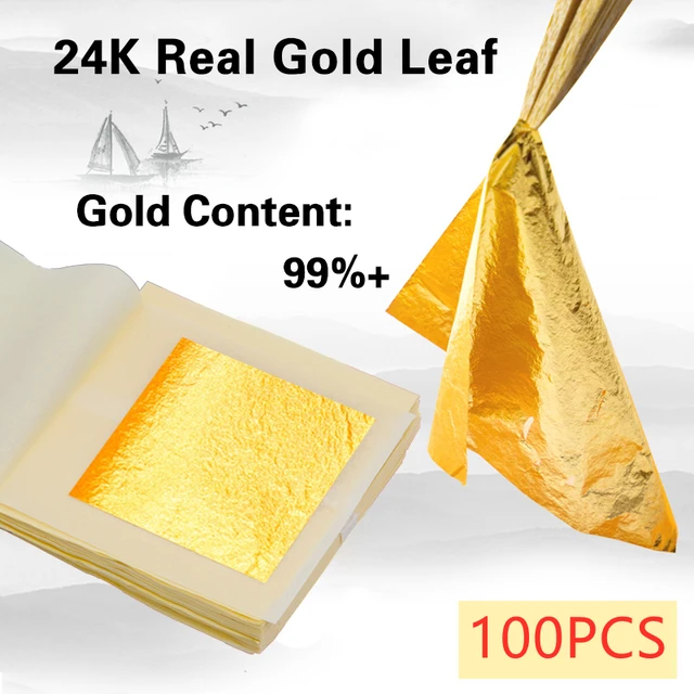 Flocon de feuille d'or comestible 24 k utilisée pour la décorati