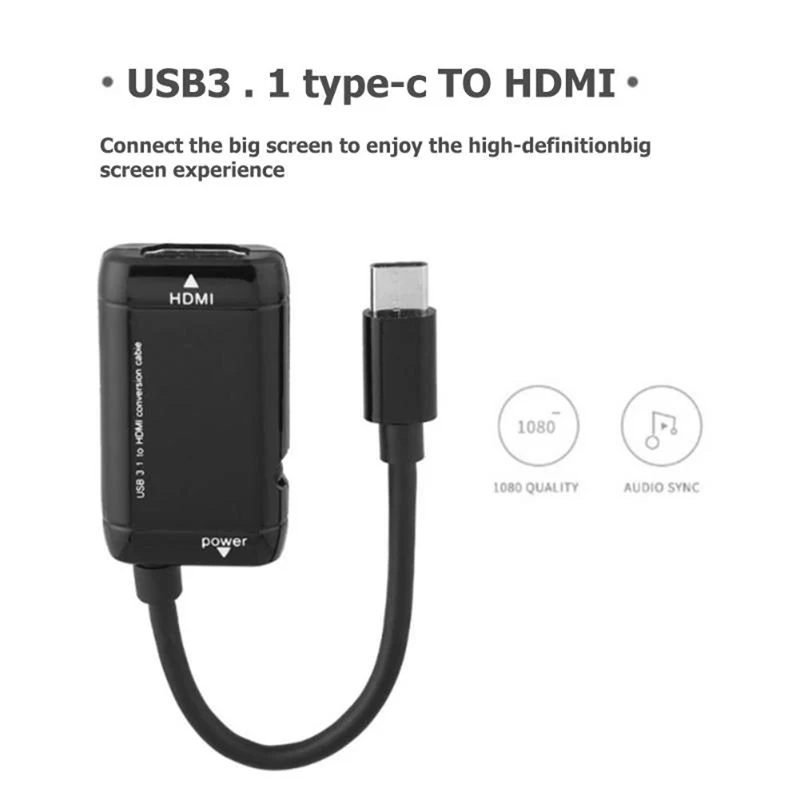 USB-C адаптер типа C к HDMI USB3.1 кабель конвертер для MHL Android Phone Tablet