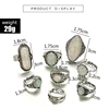 Tocona 8pcs/Set Vintage Antique Silver Color Rings Sets Colorful Opal Stone Carve for Women Men Bohemian Jewelry Anillos 6421 ► Photo 2/6