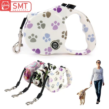

3M 5M 6M Retractable Dog Leash Automatic Nylon Dog Lead Rope Extending Puppy Pet Walking Running Leashes For Dogs Pet Supplies