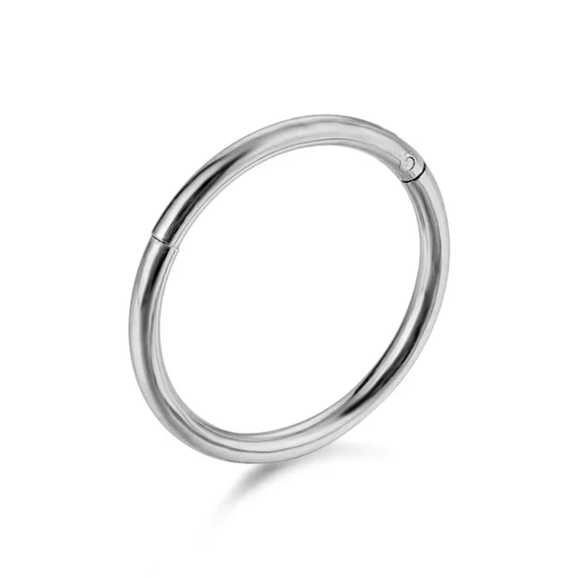 1Piece 16G/18G Surgical Steel Small Nose Rings Mixed Color Body Clips Hoop Earrings For Women Men Cartilage Piercing Jewelry Silver