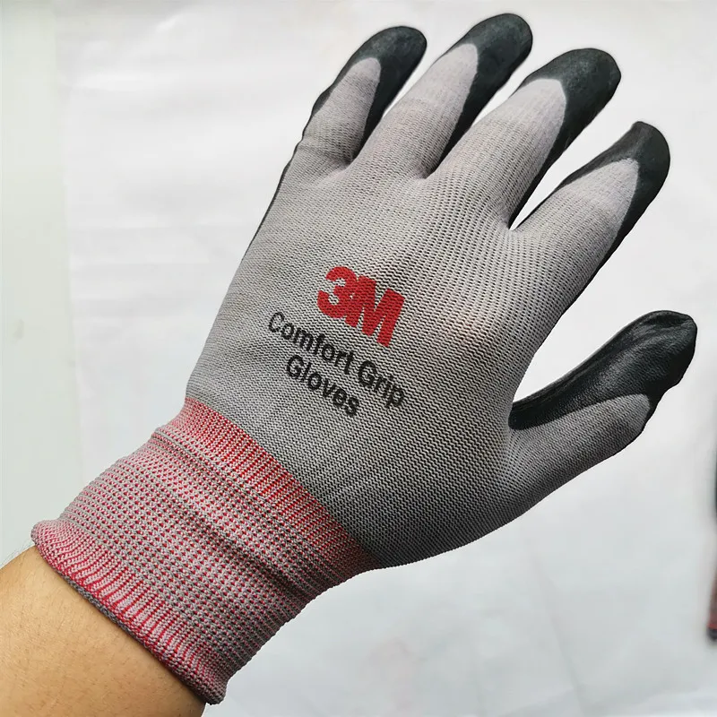 3M Work Gloves Comfort Grip wear-resistant Slip-resistant Anti-labor Safety Nitrile Rubber