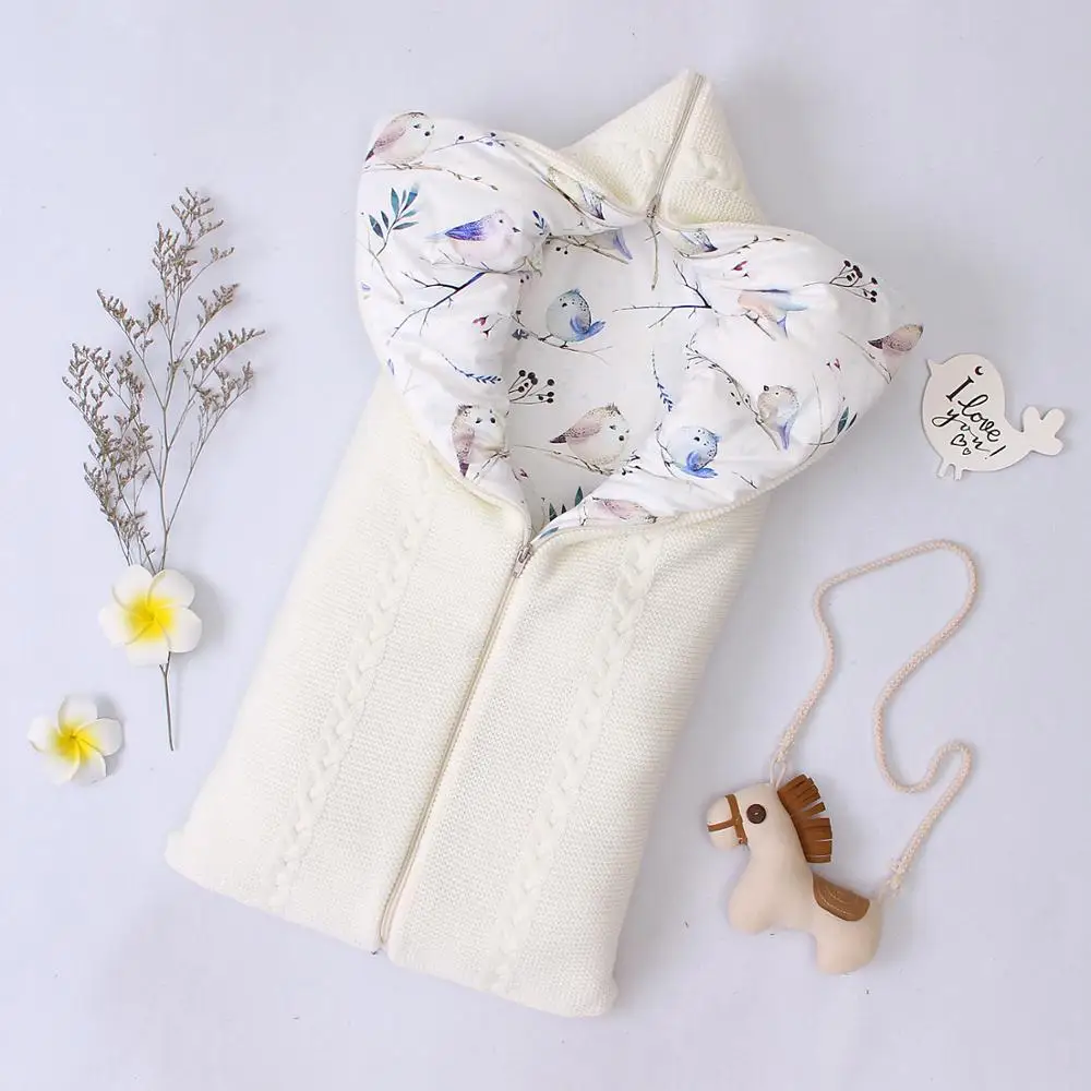 Baby Sleeping Bags Newborn Bebes Thick Warm Sleep SackS for Stroller Autumn Winter Zip UP Infant Boys Girls Enevelopes 0-6Months