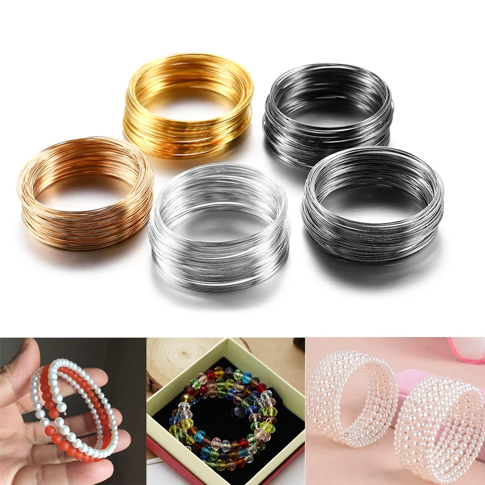 de anillos de de acero para fabricación de joyas, 100 bucles, 0,6mm, bronce, resistente, con memoria, para pulsera, de cierre y matarial de joyería| - AliExpress