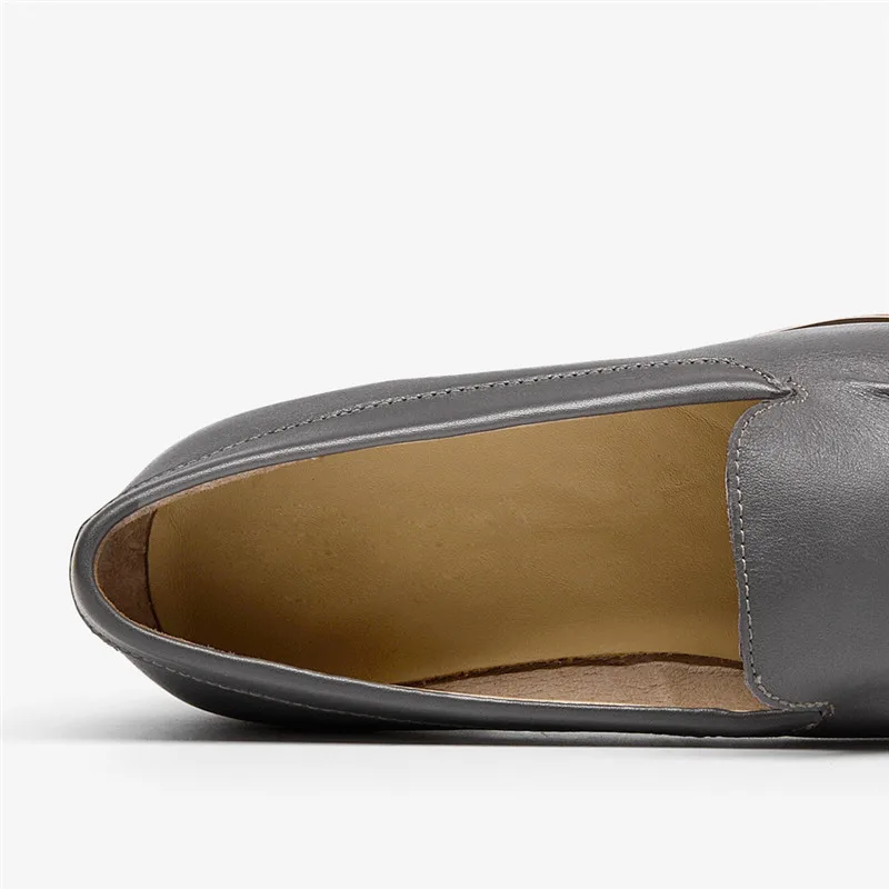 Spring Summer Genuine Leather Women's Loafers New Fashion Pointed Toe Women's Flats Oxfords Singles First Layer Leather Brogues (9)
