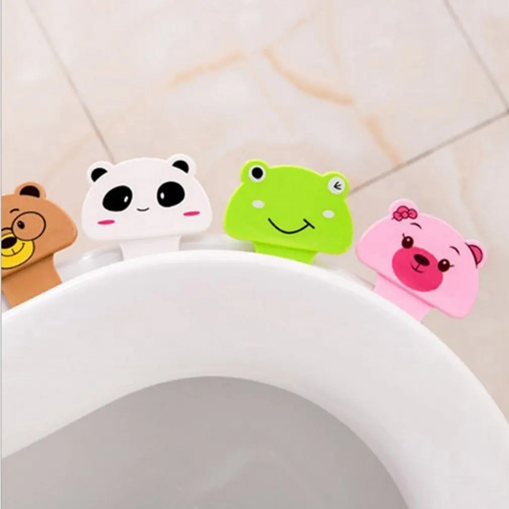 Creative Home Cute Toilet Cover Device Not Dirty Hand Hygiene Convenient Seat Ring Flipper Clean And Labor-Saving