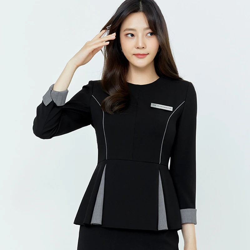 beauty-salon-work-clothes-female-medical-beautician-long-sleeve-nurse-clothes-oral-front-desk-high-end-split-suit