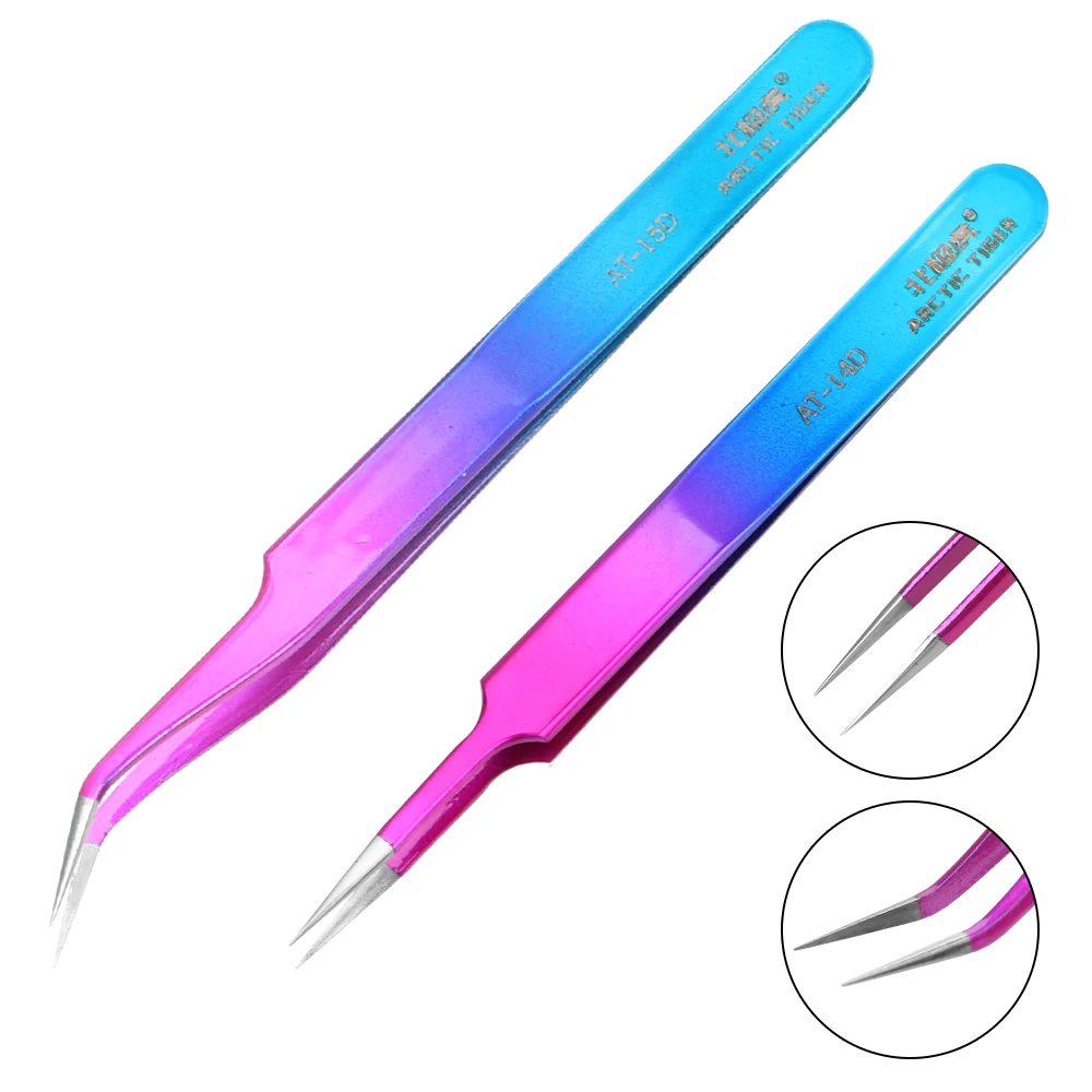 

NICEYARD Anti-static Curved Straight Tip Stainless Forceps Curved Straight Tip Precision Industrial Tweezers