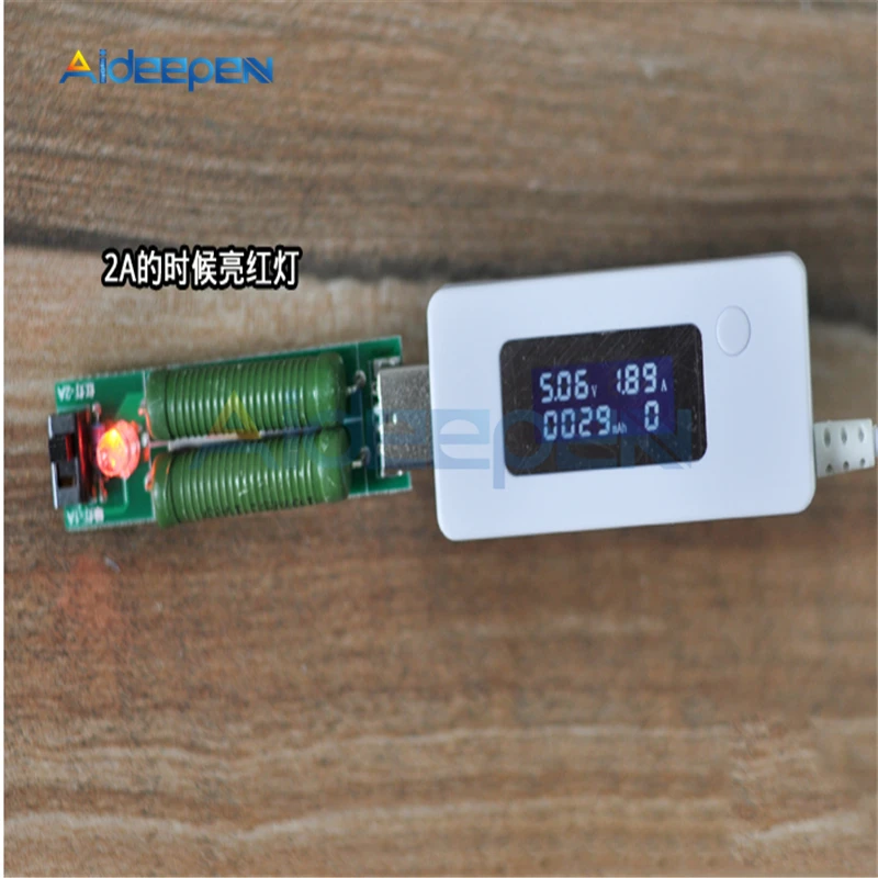 5 в 1A/2A/3A USB резистор DC электронная нагрузка с переключателем Регулируемая 3 тока Емкость аккумулятора напряжение сопротивление разряда Тест