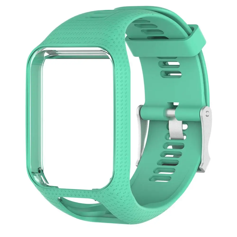 Силиконовый сменный ремешок для часов TomTom Runner 2 3 Spark 3 gps - Цвет: Teal Green
