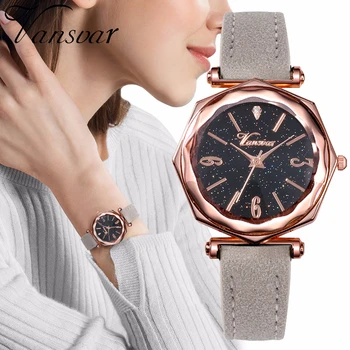 

Hot Fashion Women Leather Starry Sky Watch Casual Luxury Ladies Quartz Clock Watches Reloj Mujer Dropshipping