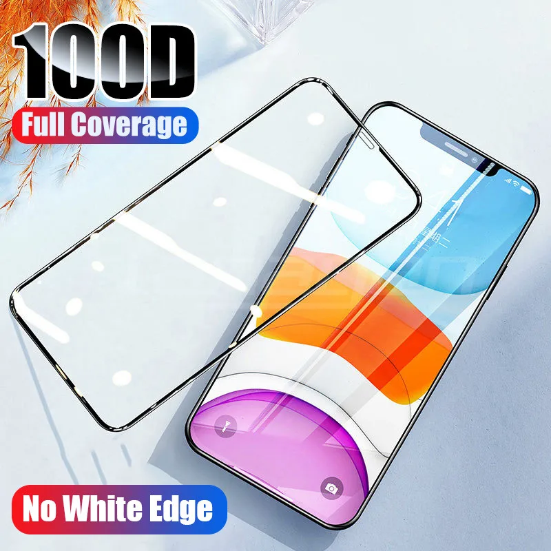 100D изогнутое защитное закаленное стекло для iPhone 11 6 6 S 7 8 Plus Защита экрана для iPhone X XR XS MAX 11 Pro Max стекло