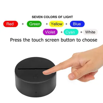 

with Remote Control 3D Lamp Holder Touch Lamp Bases Luminous Gift Light Up Display Modern Romantic Indoor Wedding Decor