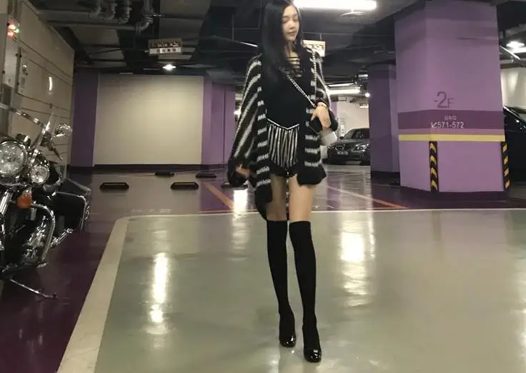 WHITNEY WANG осень мода уличная полосатый мохер женский кардиган джемпер sueter mujer invierno