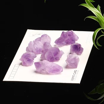 

3PC Natural Crystal Amethyst Primitive Quartz Crystal Mineral Jewelry Modern Home Decoration Small Decoration DIY Gift Ornament
