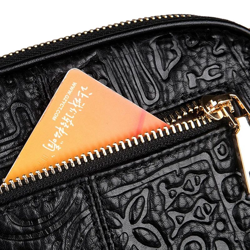 

Shoulder Bag Mini Handbag Casual Bag with Chain Embossed Leather Shoulder-bag Small Shoulder Bag Women's 2018 New Style