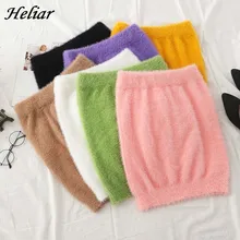 Heliar юбка модная шерстяная облегающая юбка с высокой талией сексуальное ночное Клубное платье Осенняя Повседневная Женская Мини-Юбка Для Женщин