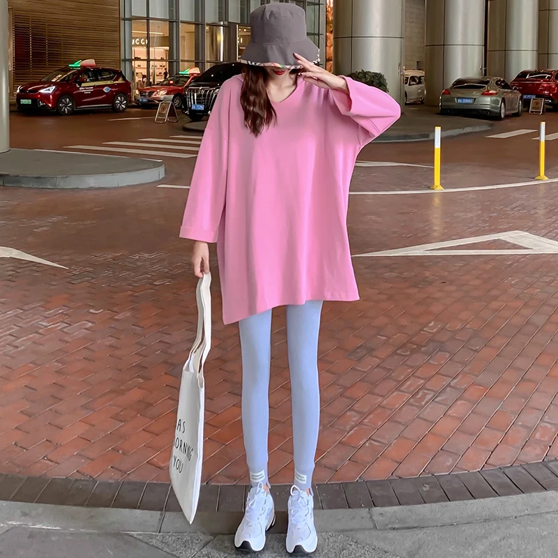 Pink suit Одежда для беременных свободный стильный топ с длинными рукавами для беременных женщин Одежда для беременных 1057~ B~ 40~ 962 - Цвет: Pink suit