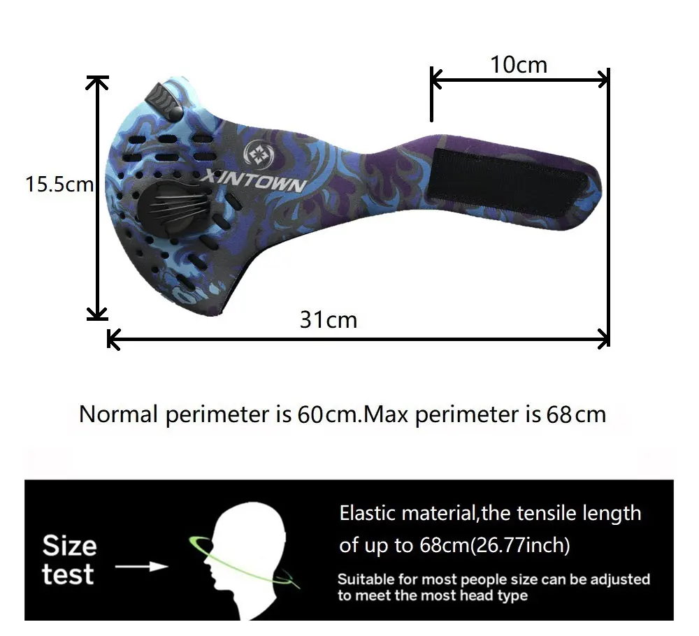PM2.5 анти-хлопковая Дымчатая Маска дыхательный клапан Анти-пыль рот маска с активированным углем фильтр респиратор рот Муфельная велосипедная маска для лица