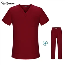 Высококачественная медицинская хирургическая Униформа БОЛЬНИЦА медсестра скраб-топ салон красоты Рабочая одежда стоматология аптека доктор хирургическая форма