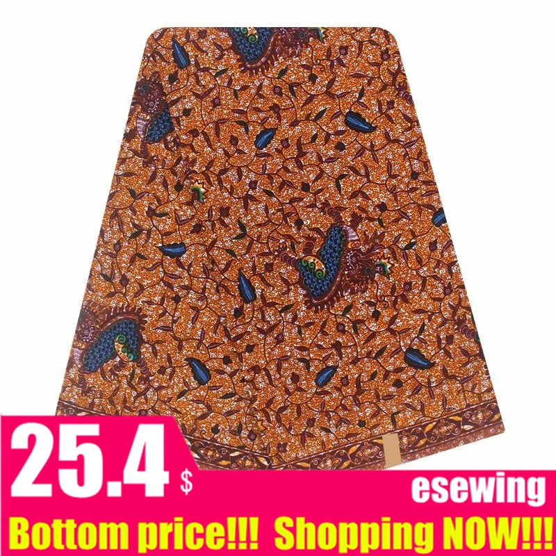Высокое качество Африканский настоящий голландский воск африканская настоящая ткань 6 ярдов/партия для женщин платье