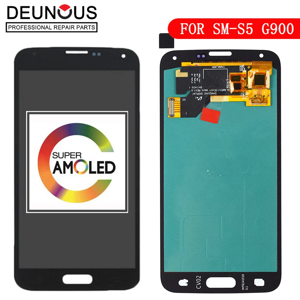 5,1 дюймов Супер OLED для samsung для Galaxy S5 i9600 G900 G900M ЖК-дисплей сенсорный экран дигитайзер сборка запасные части