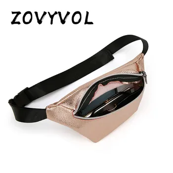 

ZOVYVOL Waist Bag Women New Black Fanny Pack for Girls Chest Crossbody Bag Belt Zipper Solid Waist Pack Small Mobile Coin Purse